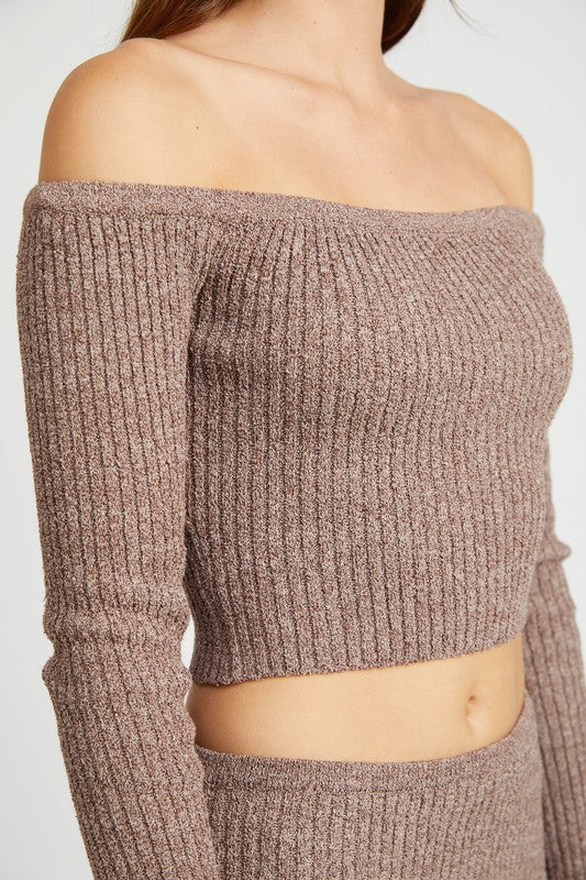 Off Shoulder Long Sleeve Top