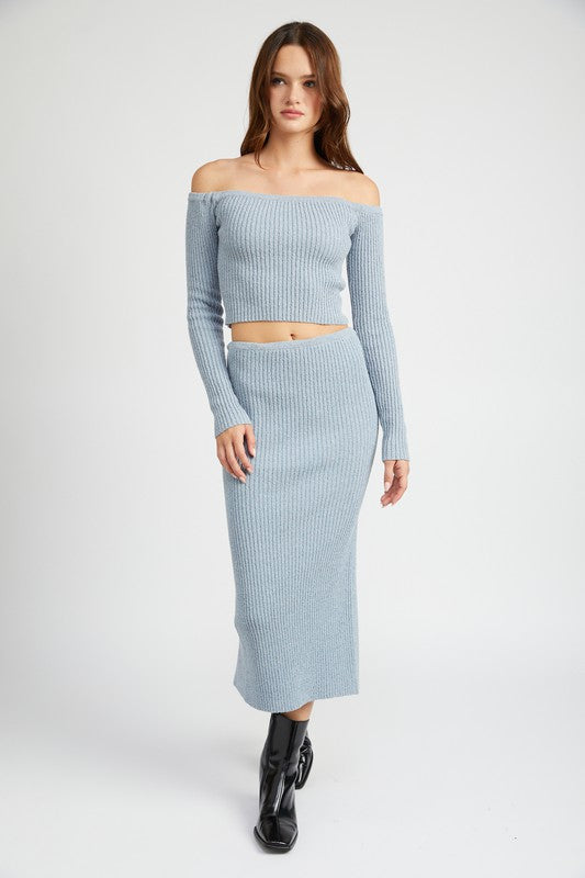Off Shoulder Long Sleeve Top