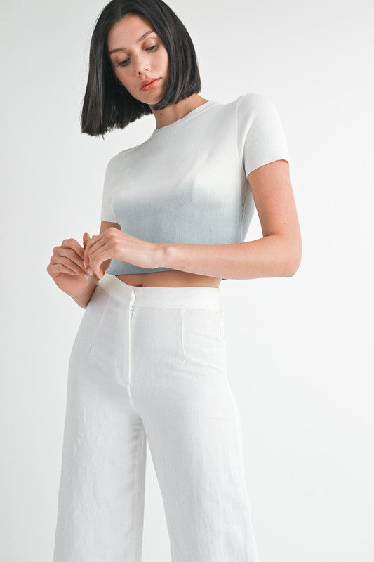 Ombré Crew Crop Top