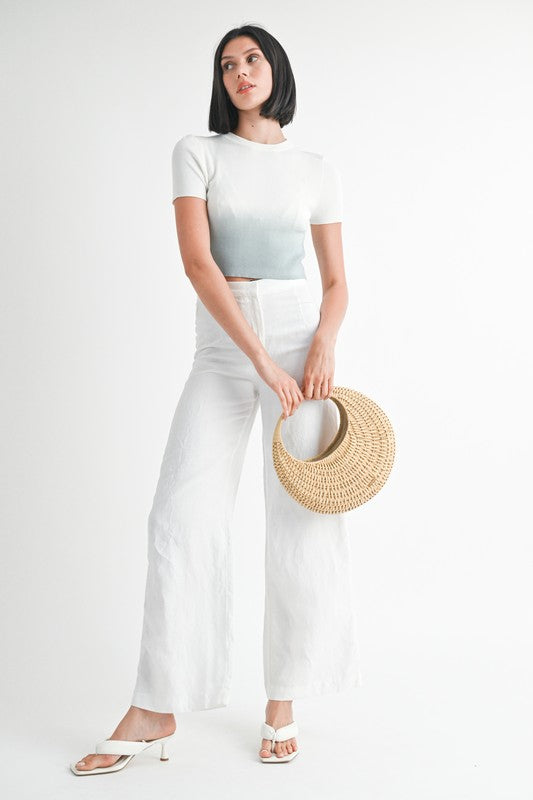 Ombré Crew Crop Top