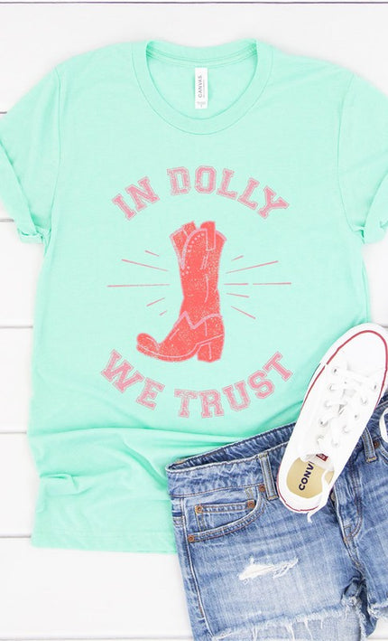 Retro In Dolly We Trust Graphic Tee