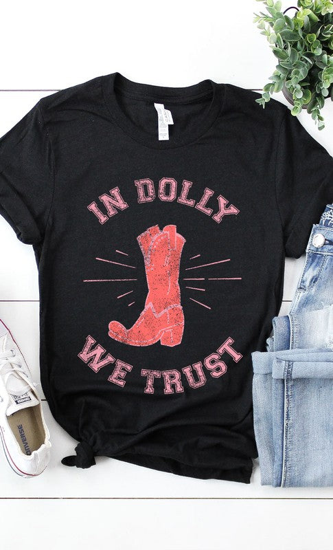 Retro In Dolly We Trust Graphic Tee