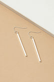 Minimalist match stick drop earrings