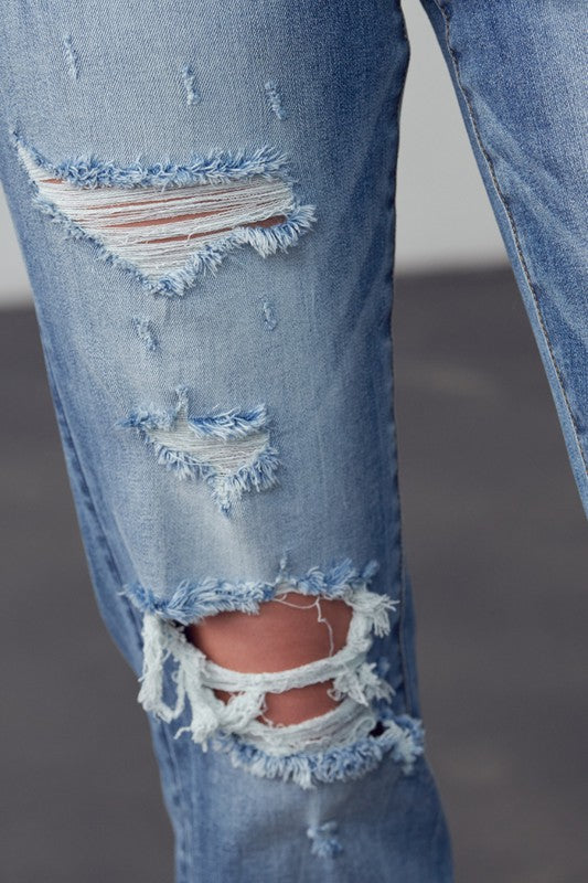 High Rise Girlfriend Jeans