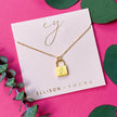 Scripted Notes Locket Initial Necklace