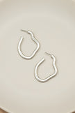 Irregular shape metal hoop earrings