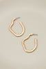 Irregular shape metal hoop earrings