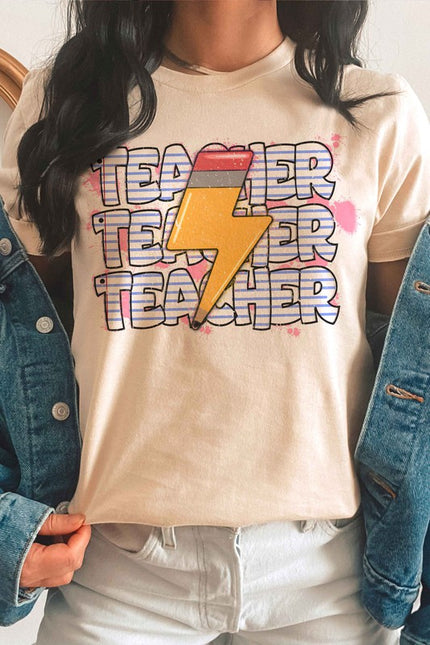 Pencil Lightening Teacher Tshirt