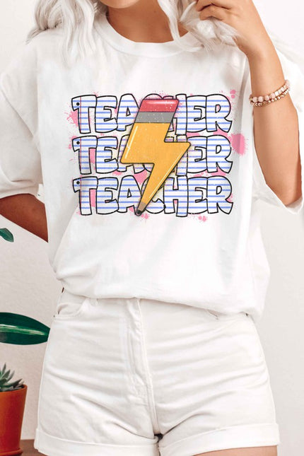 Pencil Lightening Teacher Tshirt