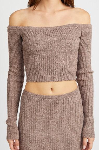 Off Shoulder Long Sleeve Top