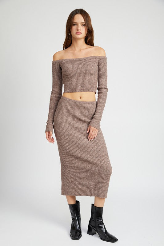 Off Shoulder Long Sleeve Top