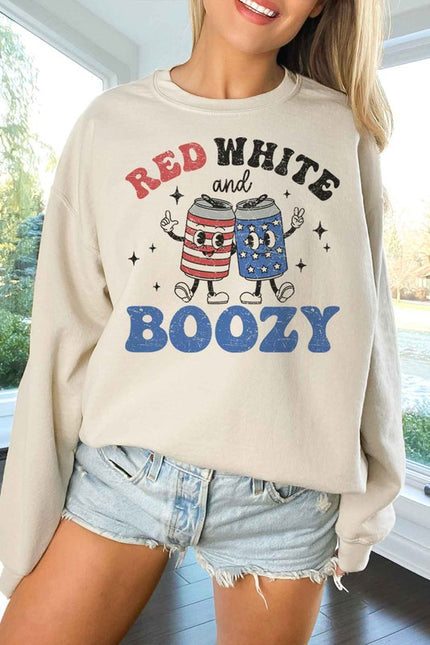 Red White & Boozy Long Sleeve Tshirt