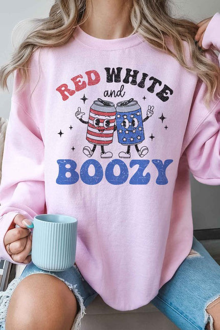 Red White & Boozy Long Sleeve Tshirt