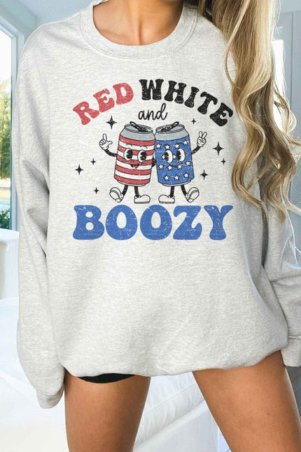 Red White & Boozy Long Sleeve Tshirt