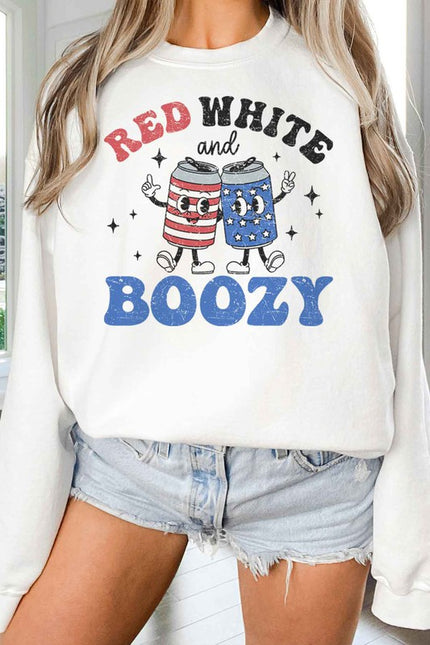 Red White & Boozy Long Sleeve Tshirt