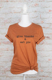 Give Thanks and Eat Pie Graphic Crew Tee