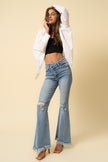 Crossover Wide Leg Jeans