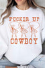 Pucker Up Cowboy Oversized Sweatshirt