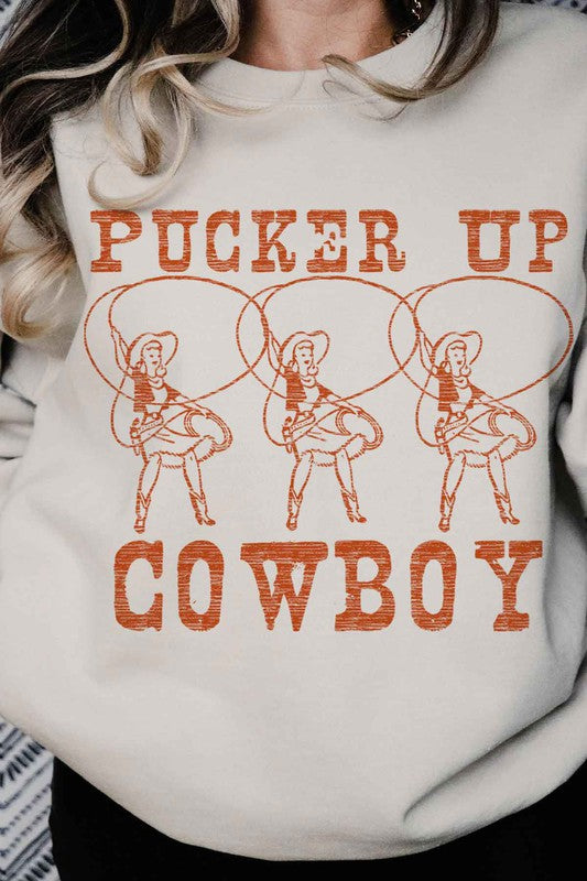 Pucker Up Cowboy Oversized Sweatshirt