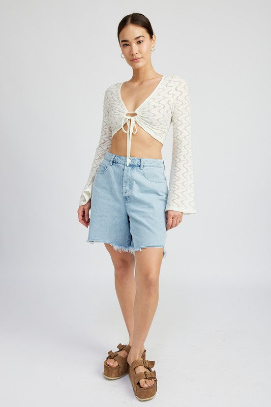 Crochet Bell Sleeve Top