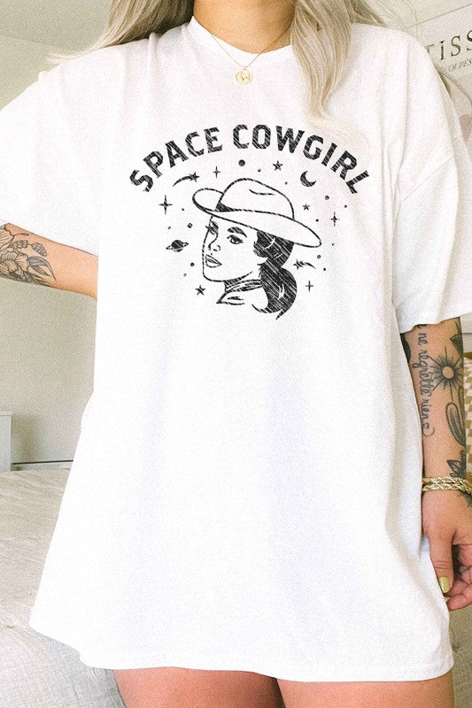 Space Cowgirl Western Country Oversized Tee