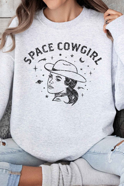 Space Cowgirl Western Country Oversized Sweatshirt