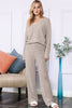 Slouchy Beige ribbed knit loungewear set