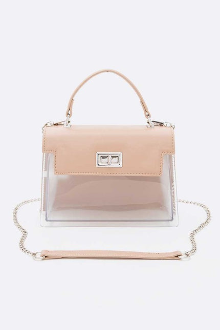 2 Tone Top Handle Transparent Stadium Bag