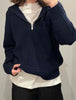 Half zip knit sweater