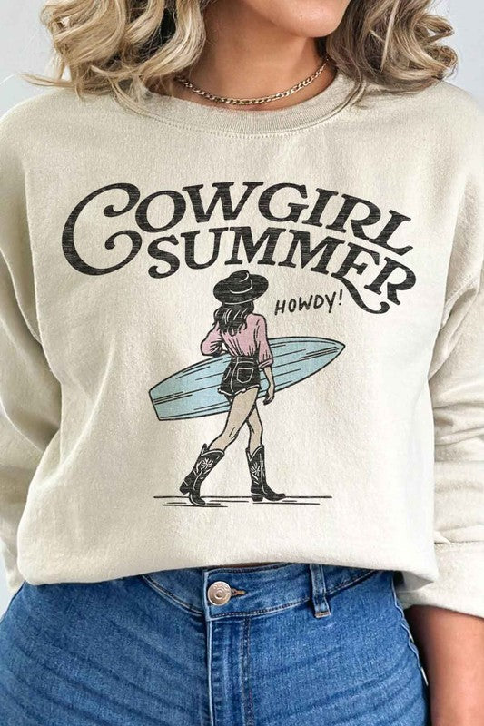 COWGIRL SUMMER WESTERN GRAPHIC SWEATSHIRT