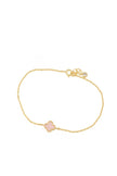 Gold Dipped Clover Pendant Bracelet