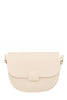 Half Moon Pu Leather Square Buckle Crossbody Bag