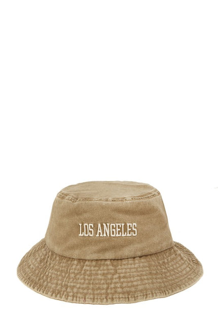 L.A Embroidery Pigment Bucket Hat