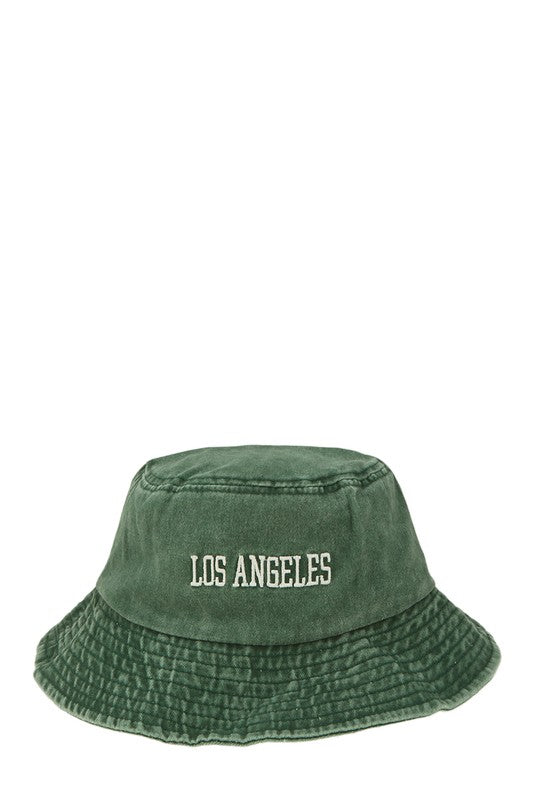 L.A Embroidery Pigment Bucket Hat