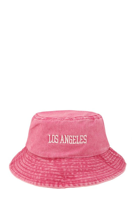 L.A Embroidery Pigment Bucket Hat