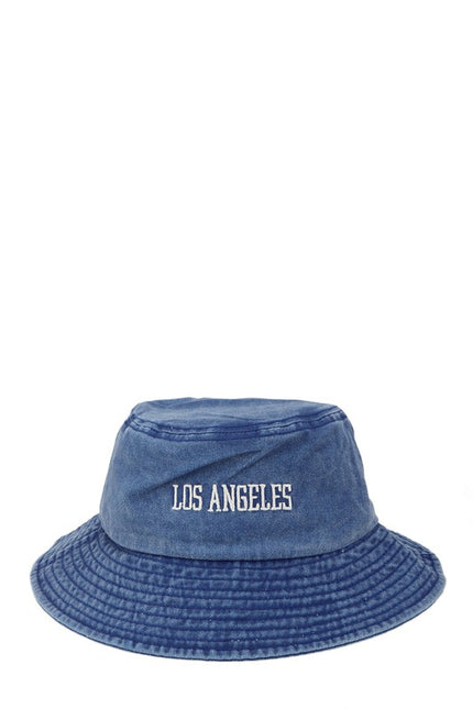 L.A Embroidery Pigment Bucket Hat