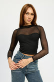 Sheer Ruched Top