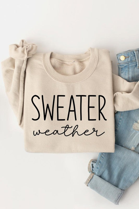 Sweater Weather Graphic Fleece Sweatshirts