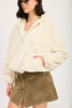 Fuzzy Hooded Jacket