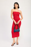 Fold Over Ribbed Dress