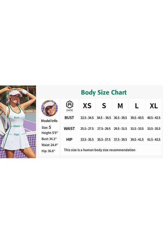 Racerback Tennis Dress with Shorts