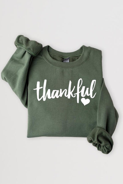 Thankful Heart Graphic Fleece Sweatshirts