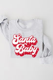 Santa Baby Graphic Fleece Sweatshirts