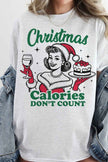 CHRISTMAS CALORIES OVERSIZED GRAPHIC TEE