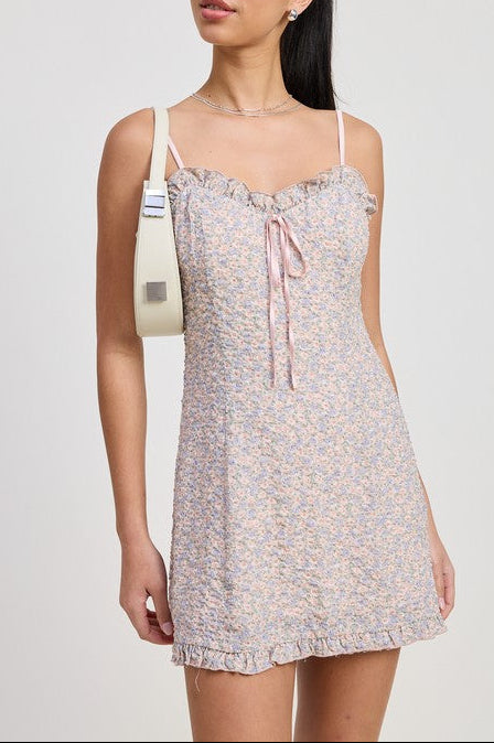 Ruffle Mini Floral Dress