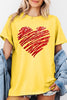 Faux Sequins Heart Graphic Plus Heavy Cotton Tee