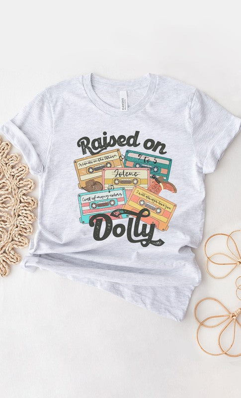 Raised On Dolly Cassette Western Graphic Tee