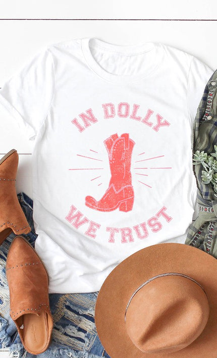 Retro In Dolly We Trust Graphic Tee