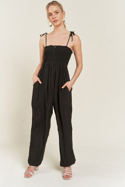 Smocked Jumpsuit