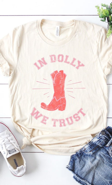 Retro In Dolly We Trust Graphic Tee